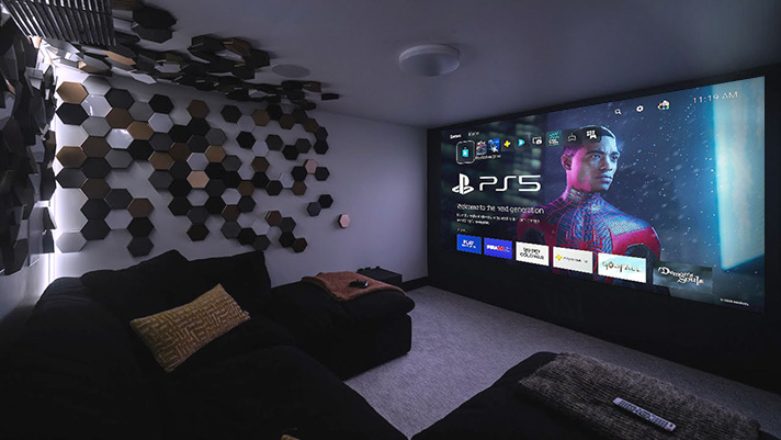 Контрастный экран для проектора на стене. Проекционная краска Wall Screen - High Contrast 2